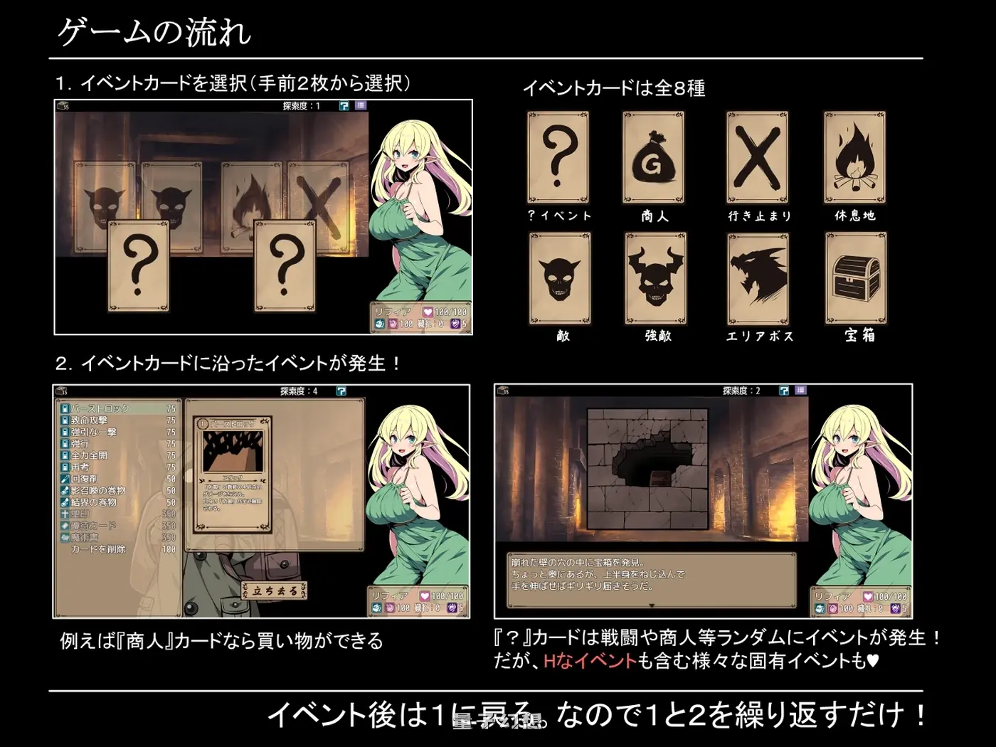[日式/RPG] 精灵少女莉菲雅与梦幻迷宫 エルフ少女リフィアと夢幻の迷宮 Ver1.06 AI汉化版 [更新/1.20G] 电脑游戏 第3张